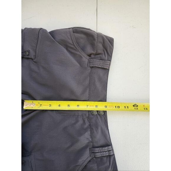 PrAna Pants Womens Size 8 Gray Sage Convertible Cargo Hiking Nylon Stretch - Picture 11 of 16